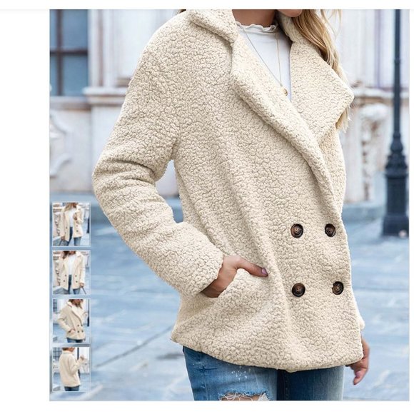 plush peacoat jacket